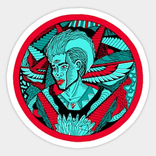 Turqred Wise Afro King Sticker